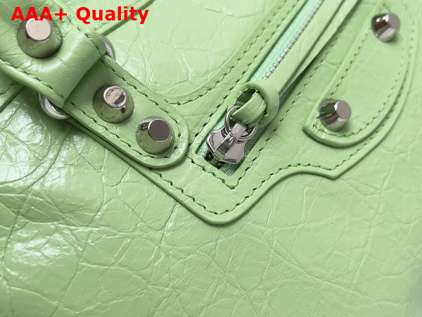Balenciaga Le City Small Bag in Green Arena Lambskin Replica