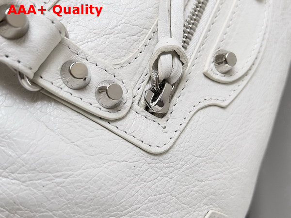 Balenciaga Le City Small Bag in Optic White Arena Storico Lambskin Replica