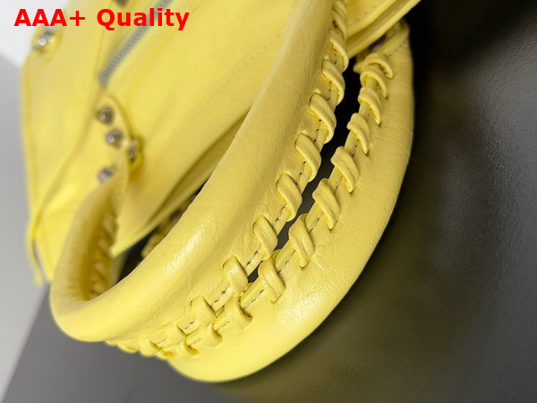 Balenciaga Le City Small Bag in Yellow Arena Lambskin Replica