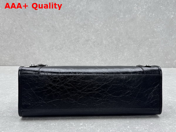 Balenciaga Le City Tote Bag Medium in Black Arena Lambskin Replica
