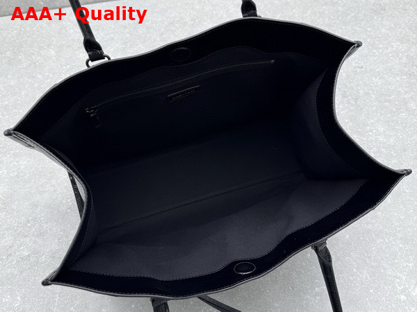 Balenciaga Le City Tote Bag Medium in Black Arena Lambskin Replica