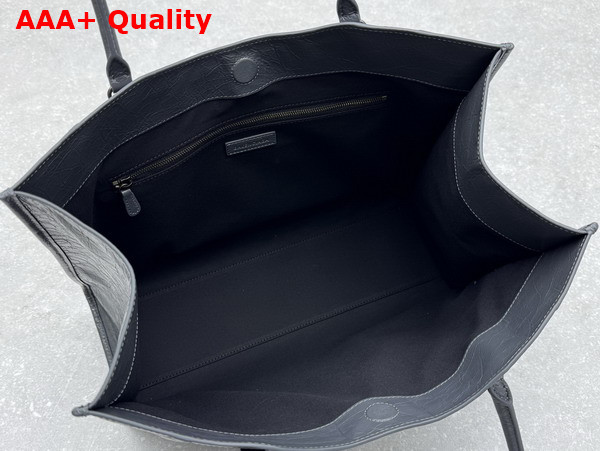 Balenciaga Le City Tote Bag Medium in Volcanic Rock Arena Lambskin Replica