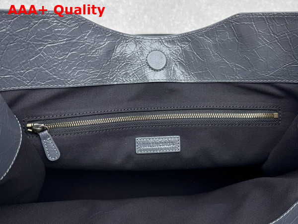 Balenciaga Le City Tote Bag Medium in Volcanic Rock Arena Lambskin Replica