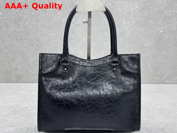 Balenciaga Le City Tote Bag Small in Black Arena Lambskin Replica