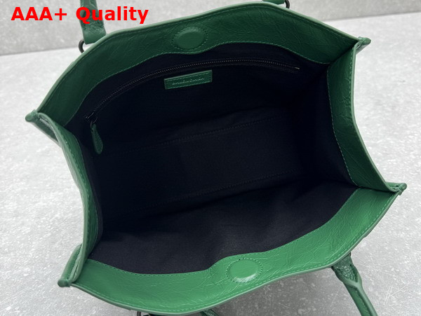 Balenciaga Le City Tote Bag Small in Green Arena Lambskin Replica