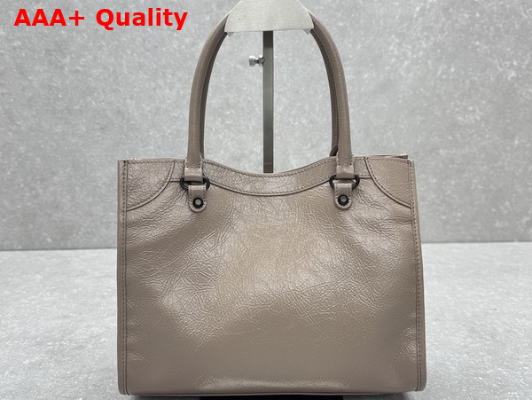 Balenciaga Le City Tote Bag Small in Stone Beige Arena Lambskin Replica