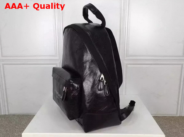 Balenciaga Leather Backpack in Black Calfskin Replica