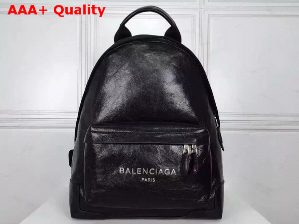 Balenciaga Leather Backpack in Black Calfskin Replica