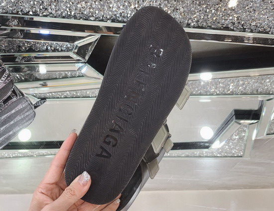 Balenciaga Mallorca Sandal in Black Clear Technical Polyurethane Replica