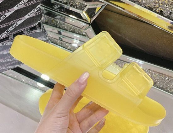 Balenciaga Mallorca Sandal in Yellow Clear Technical Polyurethane Replica
