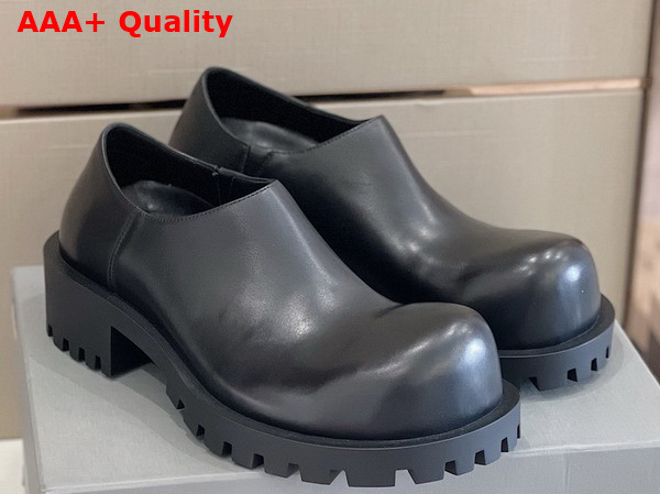 Balenciaga Mens Hummer Derby in Black Matte Calfskin Replica