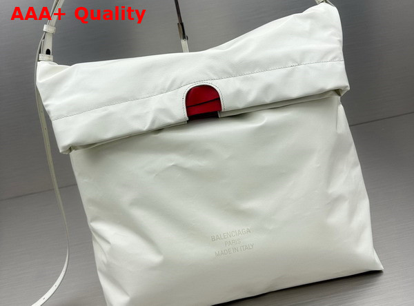 Balenciaga Mens Trash Bag Large Pouch in White Replica