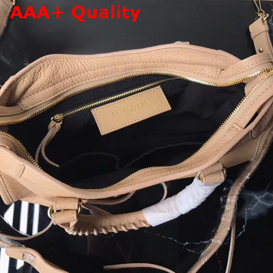 Balenciaga Metallic Edge Mini City Beige Goatskin Replica