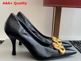 Balenciaga Monaco 90mm Pump in Black Arena Lambskin Replica