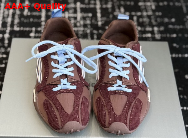 Balenciaga Monday Ultra Sneaker in Brown White Light Blue and Beige Cotton and Polyester Replica