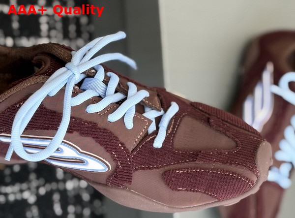 Balenciaga Monday Ultra Sneaker in Brown White Light Blue and Beige Cotton and Polyester Replica