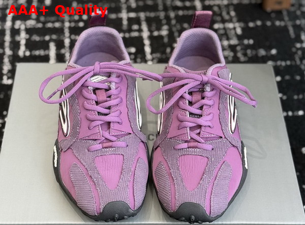 Balenciaga Monday Ultra Sneaker in Lilac White and Black Cotton and Polyester Replica