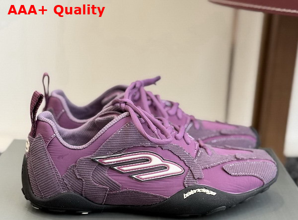 Balenciaga Monday Ultra Sneaker in Lilac White and Black Cotton and Polyester Replica