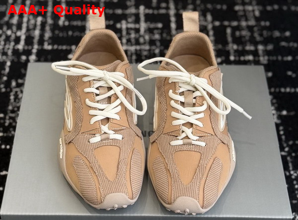 Balenciaga Monday Ultra Sneaker in Nude and White Cotton and Polyester Replica