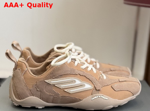 Balenciaga Monday Ultra Sneaker in Nude and White Cotton and Polyester Replica