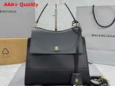Balenciaga Nano Handbag Medium in Black Smooth Thin Calfskin with Shiny Gold Hardware Replica