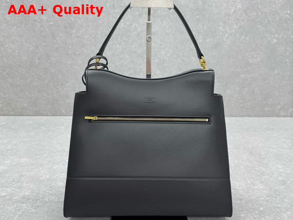 Balenciaga Nano Handbag Medium in Black Smooth Thin Calfskin with Shiny Gold Hardware Replica