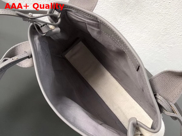 Balenciaga Navy Cabas S Cotton Canvas Summer Bag Natural Grey Replica