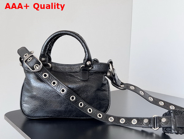 Balenciaga Neo Cagole Small Tote Bag in Black Arena Lambskin Replica