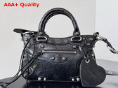 Balenciaga Neo Cagole Small Tote Bag in Black Arena Lambskin Replica