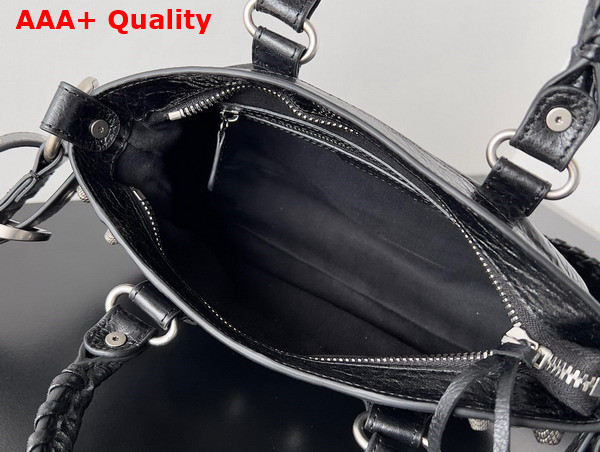 Balenciaga Neo Cagole Small Tote Bag in Black Arena Lambskin Replica