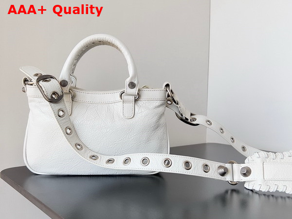 Balenciaga Neo Cagole Small Tote Bag in Off White Arena Lambskin Replica