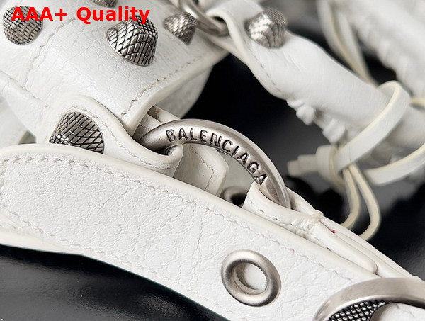 Balenciaga Neo Cagole Small Tote Bag in Off White Arena Lambskin Replica