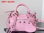 Balenciaga Neo Cagole Small Tote Bag in Pink Arena Lambskin Replica