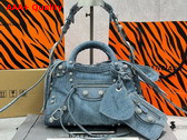 Balenciaga Neo Cagole XS Handbag in Blue Denim Replica
