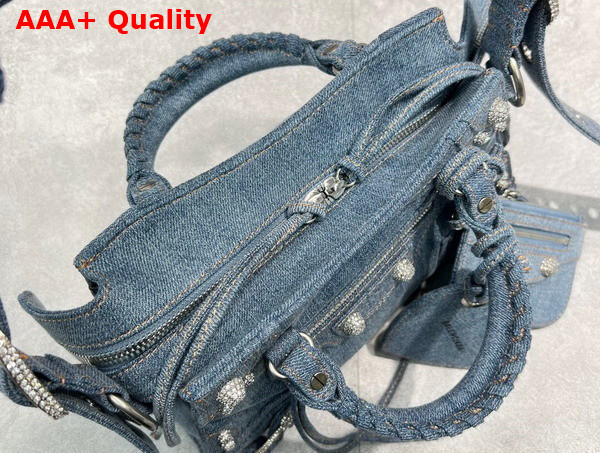 Balenciaga Neo Cagole XS Handbag in Blue Denim Replica