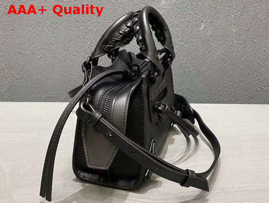 Balenciaga Neo Classic Mini Top Handle Bag in Black Smooth Calfskin Black Matte Hardware Replica