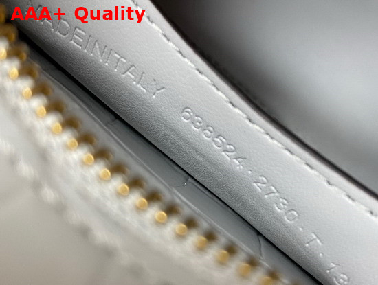 Balenciaga Neo Classic Mini Top Handle Bag in Grey Shiny Crocodile Embossed Supple Calfskin Aged Gold Hardware Replica