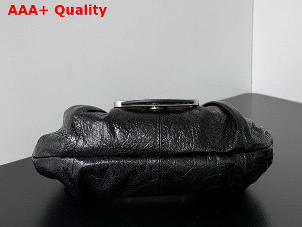 Balenciaga Pamela Shoulder Bag Small in Black Arena Lambskin Aged Silver Hardware Replica