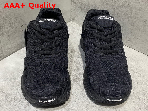 Balenciaga Phantom Sneaker in Black Monocolor Fabric and Mesh Replica