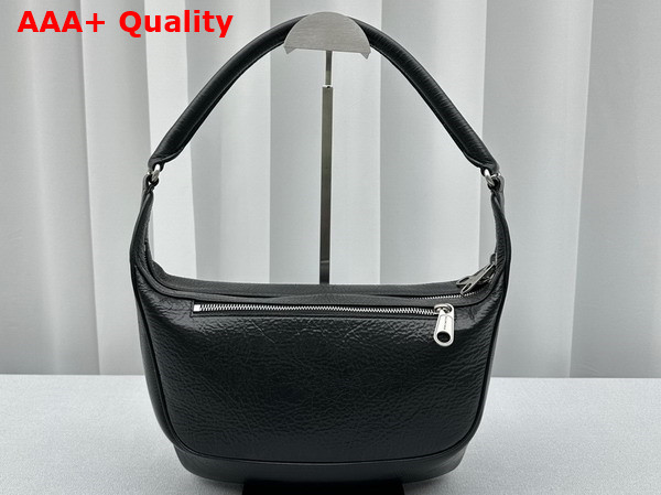 Balenciaga Raver Medium Bag with Handle in Black Arena Lambskin with Aged Silver Hardware Replica