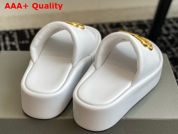 Balenciaga Rise Sandal in White Shiny Nappa Lambskin Replica