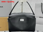 Balenciaga Rodeo Camera Bag in Black Smooth Calfskin Aged Silver Hardware Replica