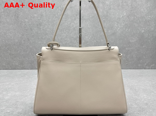 Balenciaga Rodeo Handbag Medium in Almond Smooth Calfskin Aged Silver Hardware Replica