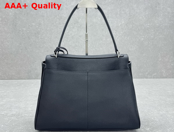 Balenciaga Rodeo Handbag Medium in Black Grained Calfskin Aged Silver Hardware Replica