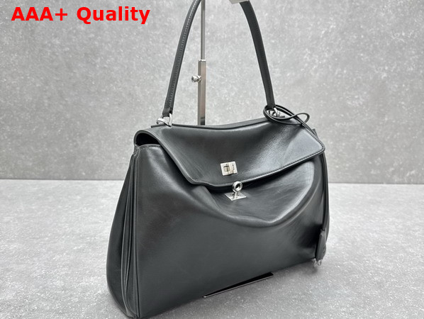Balenciaga Rodeo Handbag Medium in Gray Cowboy Vegetable Tanned Lambskin Aged Silver Hardware Replica