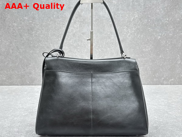 Balenciaga Rodeo Handbag Medium in Gray Cowboy Vegetable Tanned Lambskin Aged Silver Hardware Replica