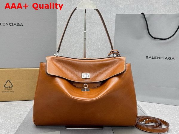 Balenciaga Rodeo Handbag Medium in Tan Cowboy Vegetable Tanned Lambskin Replica
