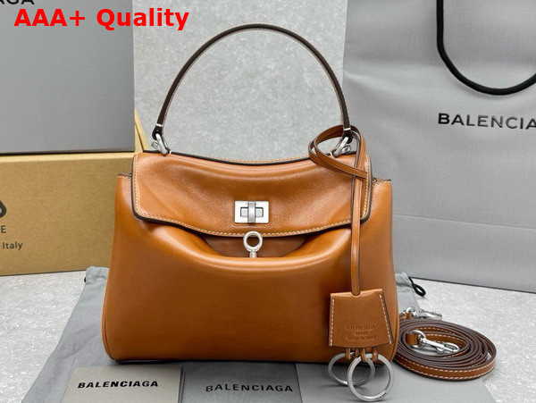 Balenciaga Rodeo Handbag Mini in Tan Cowboy Vegetable Tanned Lambskin Replica