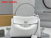 Balenciaga Rodeo Handbag Mini in White Grained Calfskin Replica