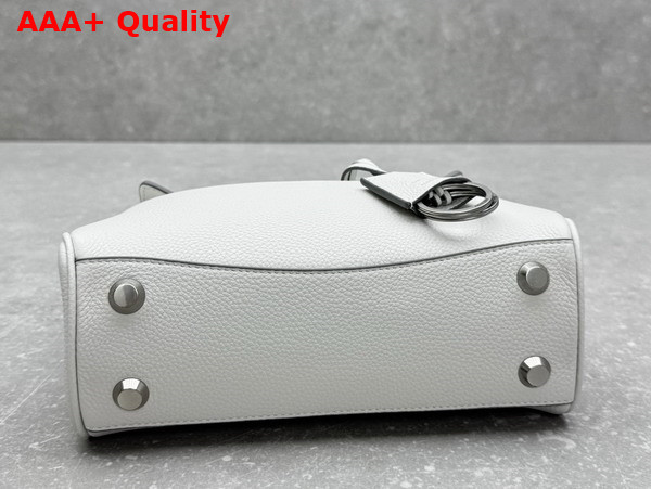 Balenciaga Rodeo Handbag Mini in White Grained Calfskin Replica